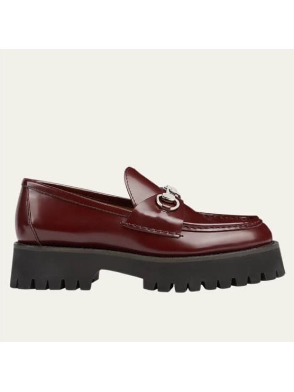 Gucci Sylke Leather Bit Loafers in Vintage Bordeaux Red NWOB